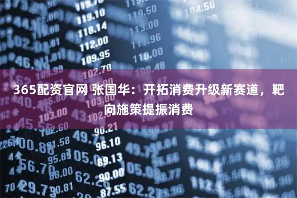 365配资官网 张国华：开拓消费升级新赛道，靶向施策提振消费